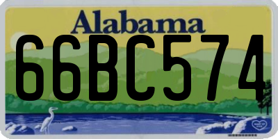 AL license plate 66BC574