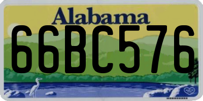 AL license plate 66BC576