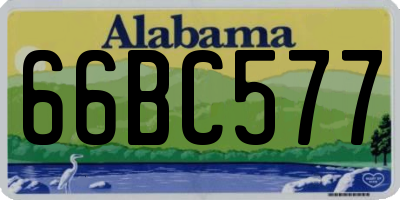 AL license plate 66BC577