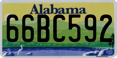 AL license plate 66BC592