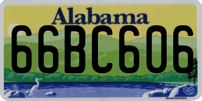 AL license plate 66BC606