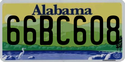 AL license plate 66BC608