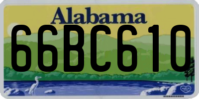 AL license plate 66BC610