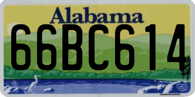 AL license plate 66BC614