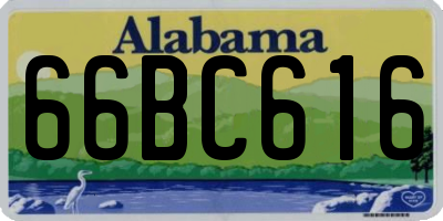 AL license plate 66BC616
