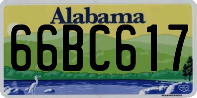 AL license plate 66BC617