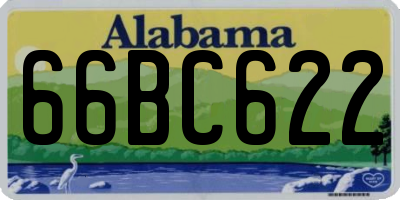 AL license plate 66BC622
