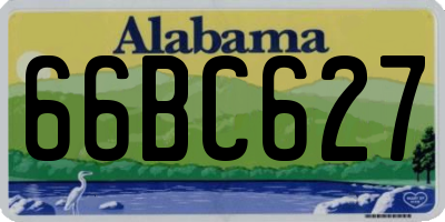 AL license plate 66BC627