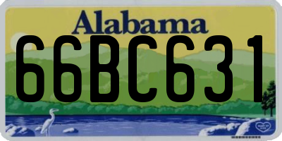 AL license plate 66BC631