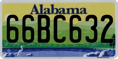 AL license plate 66BC632