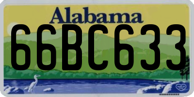 AL license plate 66BC633