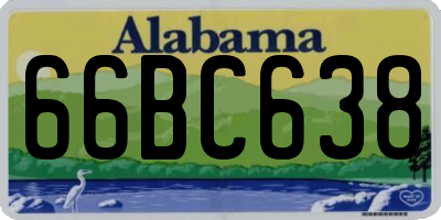 AL license plate 66BC638