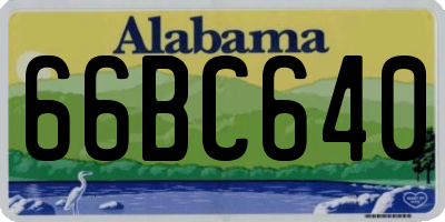 AL license plate 66BC640