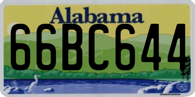 AL license plate 66BC644