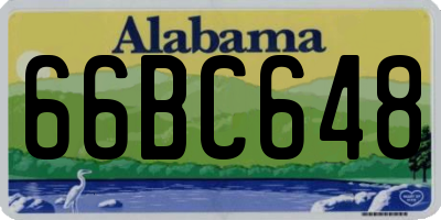 AL license plate 66BC648