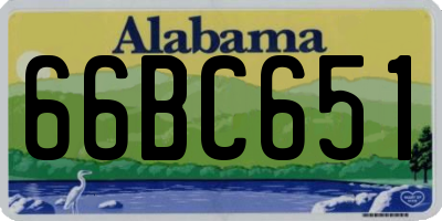 AL license plate 66BC651