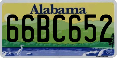 AL license plate 66BC652