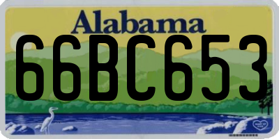 AL license plate 66BC653