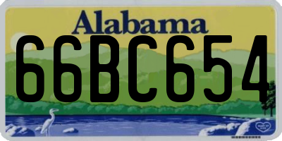 AL license plate 66BC654