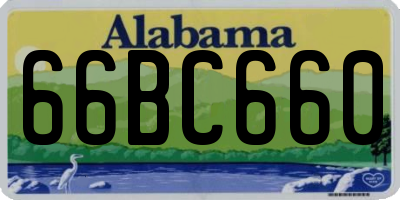 AL license plate 66BC660
