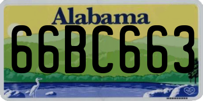 AL license plate 66BC663