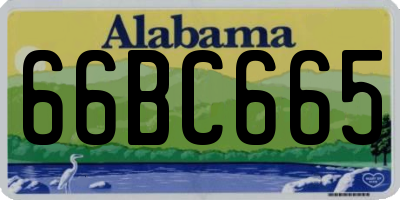AL license plate 66BC665
