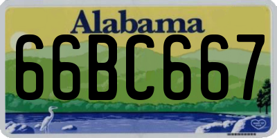 AL license plate 66BC667