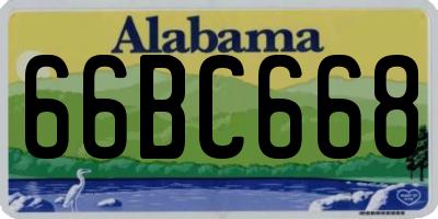 AL license plate 66BC668