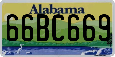 AL license plate 66BC669