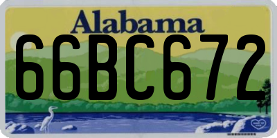 AL license plate 66BC672