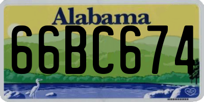 AL license plate 66BC674