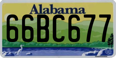 AL license plate 66BC677