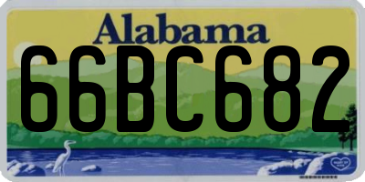 AL license plate 66BC682