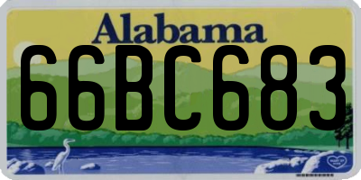 AL license plate 66BC683