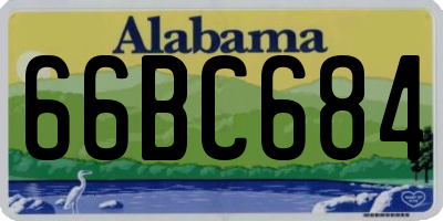 AL license plate 66BC684