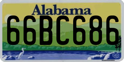 AL license plate 66BC686