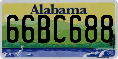 AL license plate 66BC688