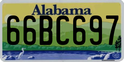 AL license plate 66BC697