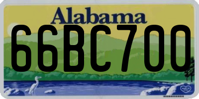 AL license plate 66BC700