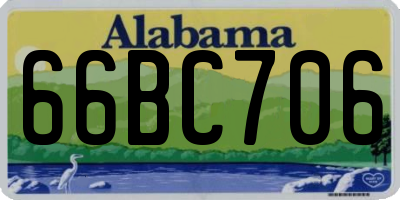 AL license plate 66BC706