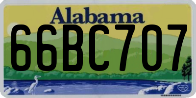 AL license plate 66BC707