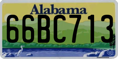 AL license plate 66BC713