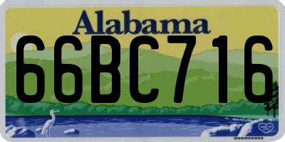 AL license plate 66BC716