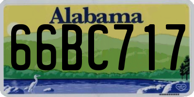 AL license plate 66BC717
