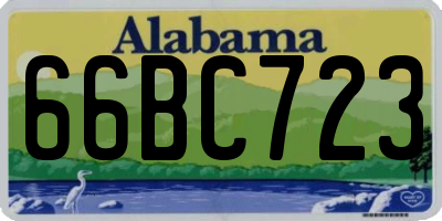 AL license plate 66BC723