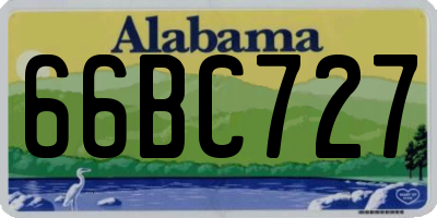 AL license plate 66BC727