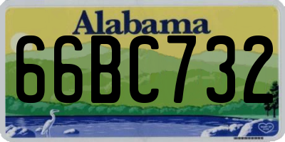 AL license plate 66BC732