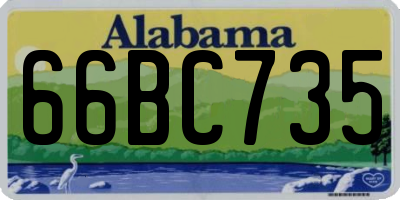 AL license plate 66BC735