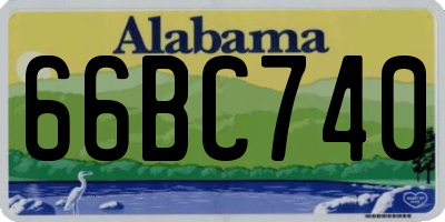 AL license plate 66BC740