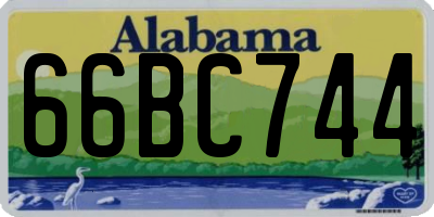 AL license plate 66BC744